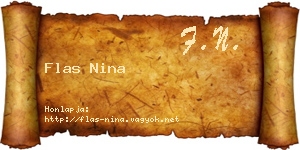 Flas Nina névjegykártya